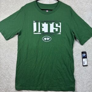 New York Jets T Shirt Boys Youth XL (18/20) Green Authentic NFL Team Apparel NEW